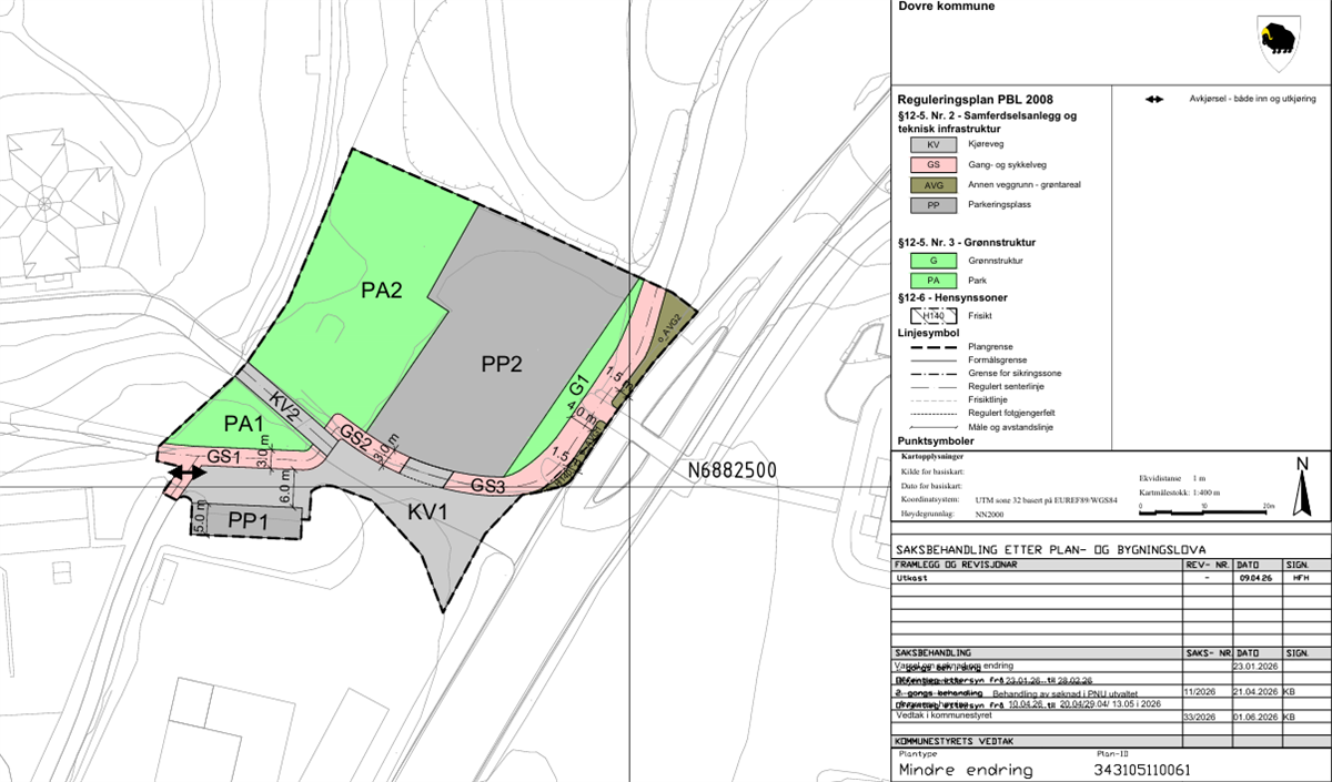 Kart over arbeidet - Klikk for stort bilde