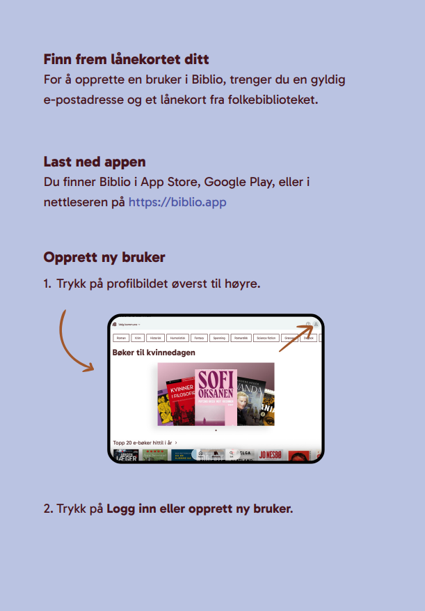 Vegleiing for nye brukarar - Klikk for stort bilde